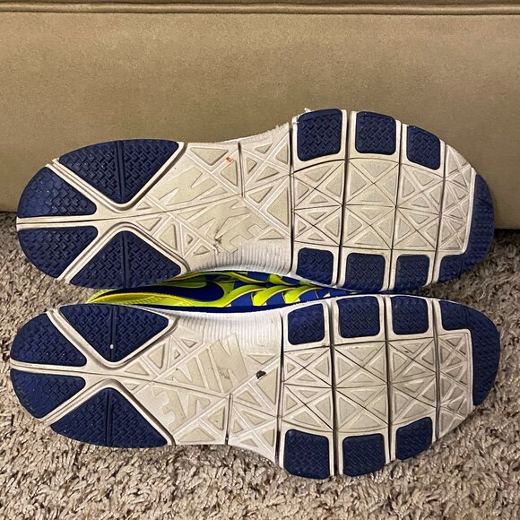 GUC Nike Men Blue and Yellow Running Shoes Size 11 - Picture 6 of 9